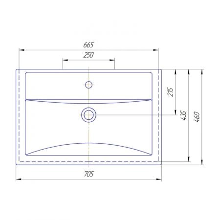 Раковина СаНта Фостер 70 см