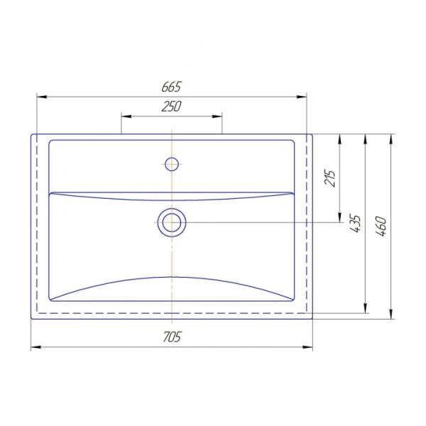 Раковина СаНта Фостер 70 см