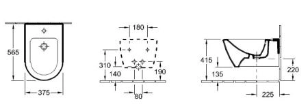 Биде Villeroy & Boch Subway 2.0 54000001 подвесное белый альпин