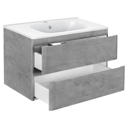 Тумба под раковину Vincea Vico 800 подвесная, 2 выкатных ящика soft close, Beton