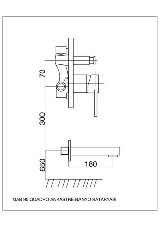 Смеситель для душа GPD QUADRO MAB90 хром