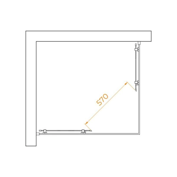 Душевой уголок RGW PA-040B Passage 90x100 Черный матовый матовое