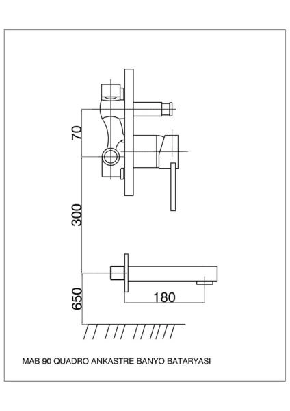 Смеситель для душа GPD QUADRO MAB90 хром