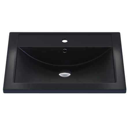 Раковина кварцевая Uperwood Foster Quartz 60 см, черная матовая, космос