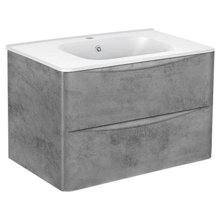 Тумба под раковину Vincea Paola 800 подвесная, 2 выкатных ящика soft close, Beton