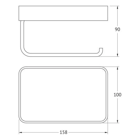 Держатель туалетной бумаги с полкой  ARTWELLE Regen 8336 хром