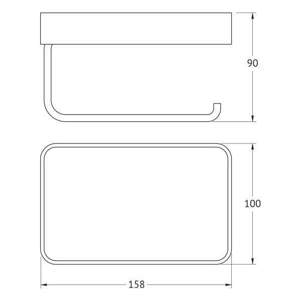 Держатель туалетной бумаги с полкой  ARTWELLE Regen 8336 хром