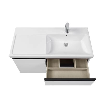 Roca Domi Тумба подвесная 100x45x51см, с 2 ящиками и 1 дверкой, DX, цвет: белый