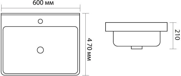 Раковина мебельная Aquanet Ирис 60