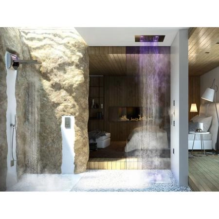 Верхний душ Bossini Dream H38905.030 570x470 мм, 4 режима, с RGB хромотерапией, хром