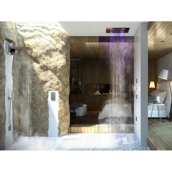 Верхний душ Bossini Dream H38905.030 570x470 мм, 4 режима, с RGB хромотерапией, хром