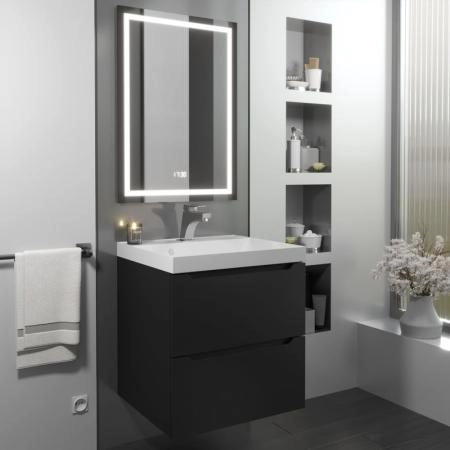 Тумба под раковину для ванной Uperwood Tanos NEW 50 см, подвесная, черная