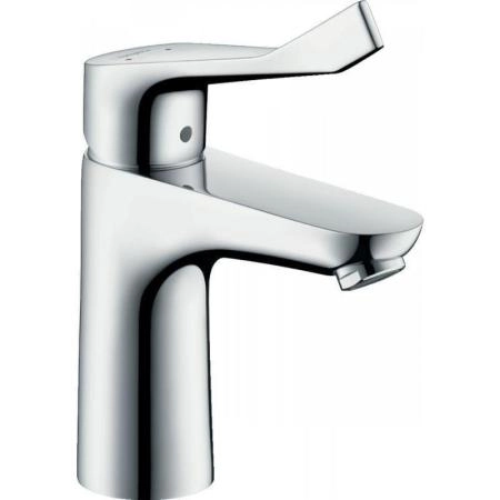 Смеситель Hansgrohe 31911000 Focus Care для раковины 100 мм, со сливным гарнитуром, с дл. рукояткой хром