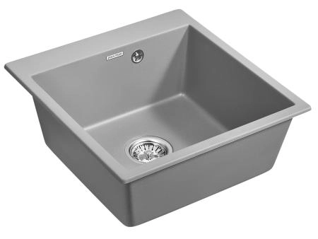 Кухонная мойка Paulmark PRAKTISCH PM105152-GRM серый металлик 510х520 кварцевая