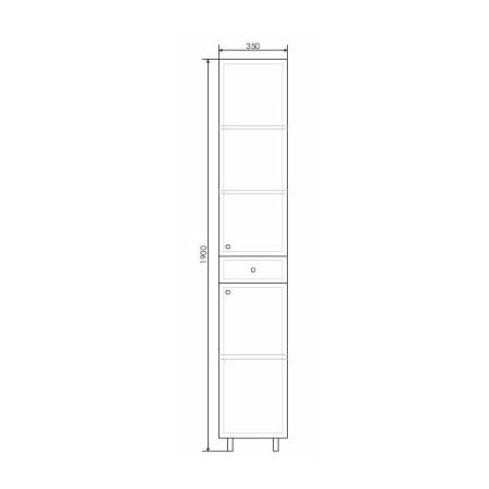 Шкаф-колонна Comforty Сочи-35 белый глянец