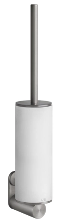 Gessi 316 ёршик настенный, колба белая, цвет Steel Brushed