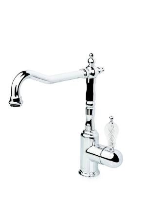 Смеситель для кухни Boheme TRADIZIONALE CHROMO с ручкой CRISTAL 103-CRST