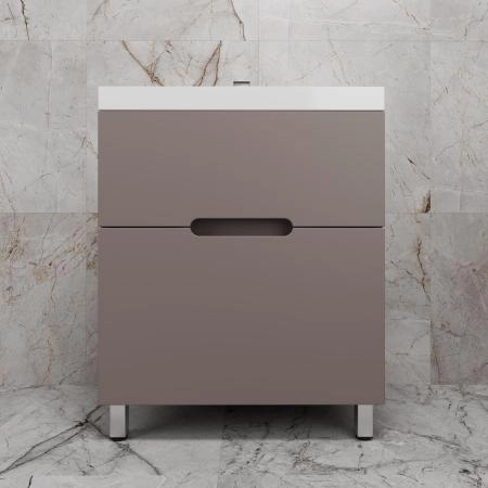 Тумба с раковиной Style Line Матис 70 ЛС-00002436 напольная под ASTI 70 (2 ящика) ТАУП ТЁМНЫЙ ЭМАЛЬ