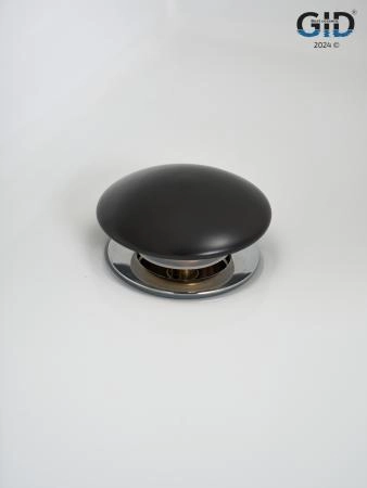 Донный клапан Gid  с переливом Blm100-1 74407K черный матовый 7x7x10