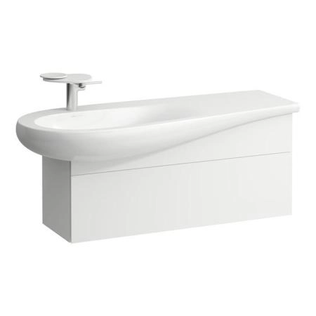 Laufen Alessi One Тумба подвесная 99х32см, с раковиной, слив слева, цвет: белый матовый