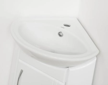 Тумба под раковину Style Line Веер 30 угловая напольная с дверками, белая