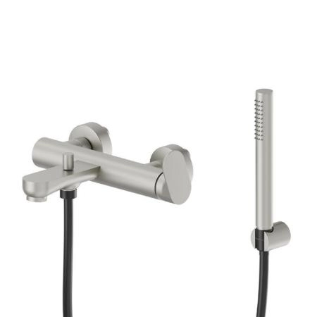 Newform Linfa II Смеситель для ванны, с изливом и ручным душем, цвет: titanium satin