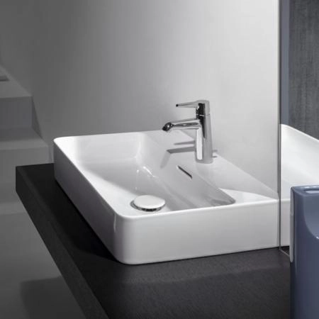Laufen VAL Раковина 550х420х115мм с 1 отв. под смесит, шлифованная снизу, цвет: белый глянец