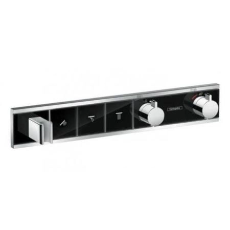 Hansgrohe RainSelect Смеситель для душа, термостатический, 3 источника, СМ, внешняя часть, цвет: черный/хром