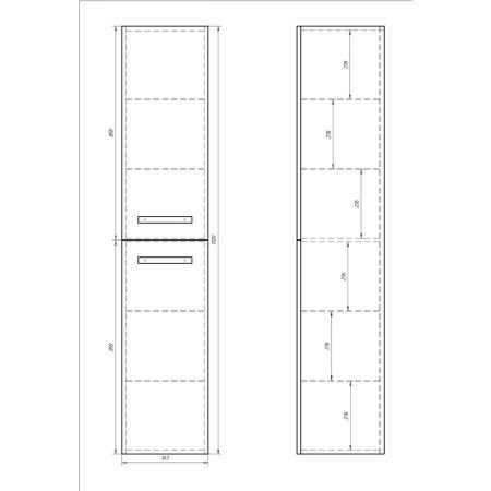 Шкаф-колонна DREJA ALMI 99.0208 35 см, белый