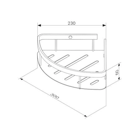 Полка для душа AM.PM Sense L A7454100 хром 30 см