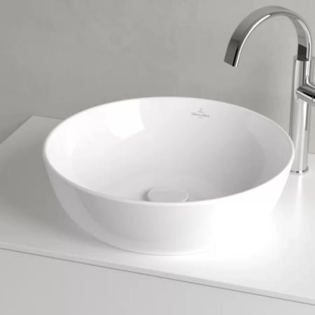 Villeroy&Boch Artis Раковина 43х43х12.5см., накладная, без отв., без перелива, TitanCeram, цвет: альпийский белый