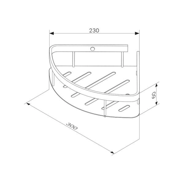 Полка для душа AM.PM Sense L A7454100 хром 30 см
