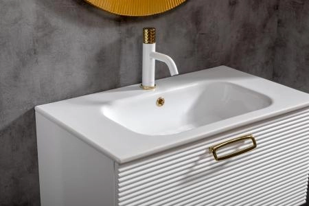 Тумба Boheme Linea 80 белая+Золото 842-080-WG