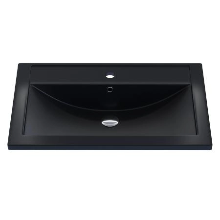Раковина кварцевая Uperwood Foster Quartz 70 см, черная матовая, уголь