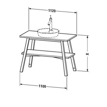 Duravit Cape Cod Раковина накладная ? 480mm , с 1 отв под смеситель, без перелива, цвет белый