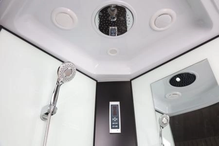 Душевая кабина Niagara NG-6701-14F 900х900х2150 средний поддон 26см стекло прозрачное черные профиля