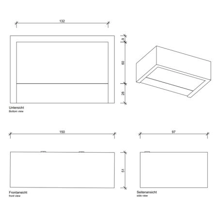 Decor Walther Box 1-15 N LED Светильник на зеркало 15x10x5см, светодиодный, 1x LED 18.4W, цвет: белый матовый
