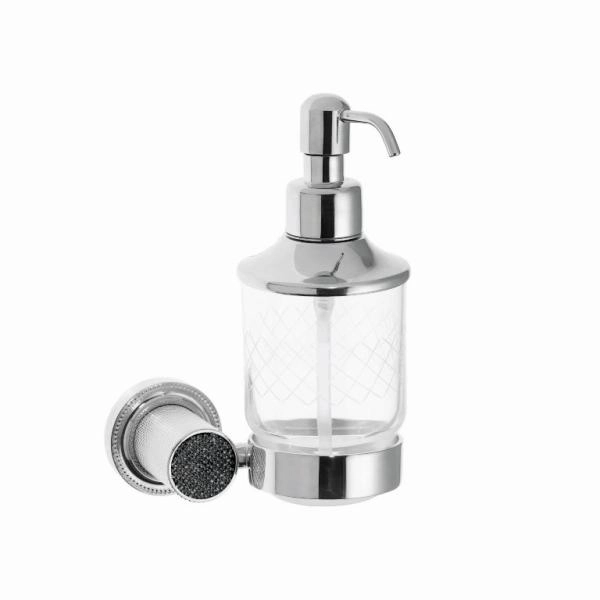 Настенный Диспенсер Boheme ROYALE CRISTAL BLACK ХРОМ 10932-CR-B