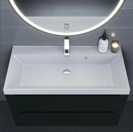 Раковина кварцевая Uperwood Classic Quartz 100 см, белая матовая, жасмин