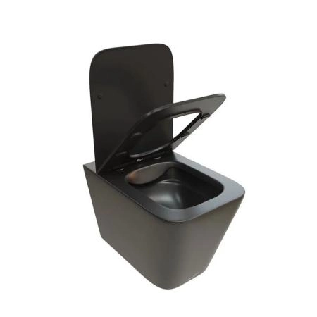 Унитаз Cerutti SPA MAIELLA Aria MB подвесной безободковый черный матовый CT9163 (500х350х320)