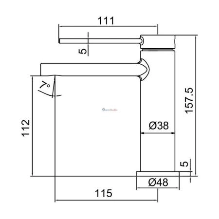 Смеситель для раковины Frap F1067-6 черный
