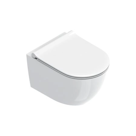 Catalano SFERA Унитаз подвесн 50x35, безободковый, смыв Tornado, покрытие Cataglaze+, без крепежа, цвет белый глянц