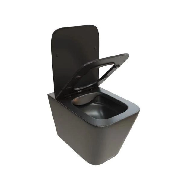 Унитаз Cerutti SPA MAIELLA Aria MB подвесной безободковый черный матовый CT9163 (500х350х320)