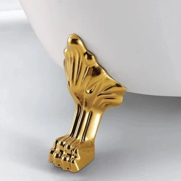 Ванна Cerutti Spa CLASSIC 150 акриловая отдельностоящая (1570x770x740) на львиных лапах (золото)