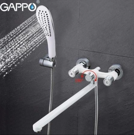 Смеситель Gappo G2249 для ванны длинный излив хром