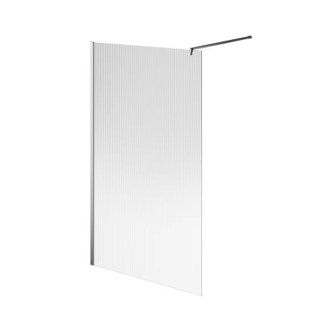 Душевая перегородка Kerama Marazzi CRISTALLO КРИСТАЛЛО CT.120.WI.CR с рифленым стеклом, 120х210, хром