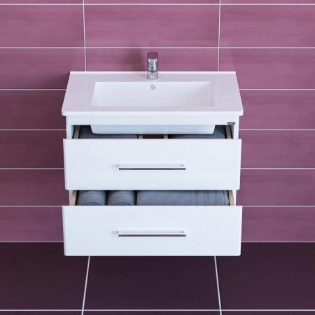 Тумба под раковину СаНта СаНта Вегас 75, 226031, 2 ящика, подвесной (ум. Оскар 75)