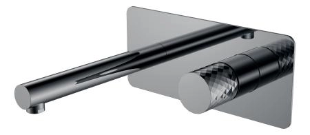 Смеситель STICK Boheme из стены Shine Gun Metal DIAMOND 125-SGM