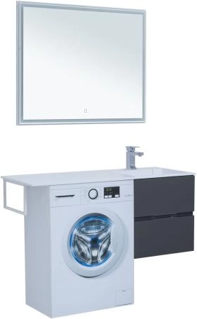 Тумба под раковину Aquanet Алвита 48 серый антрацит