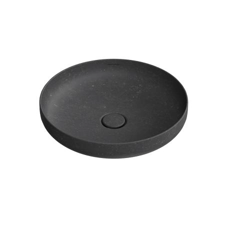 Раковина Kerama Marazzi SAFI САФИ KMSFWb46MBlSt0 накладная 46 с крепежом и донным клапаном, черный камень